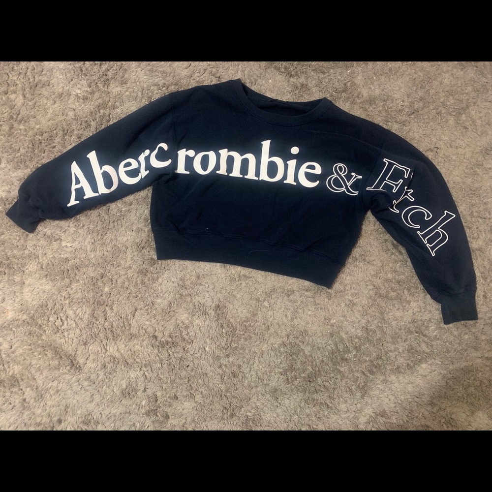Navy blue - Abercrombie - Crop top sweater